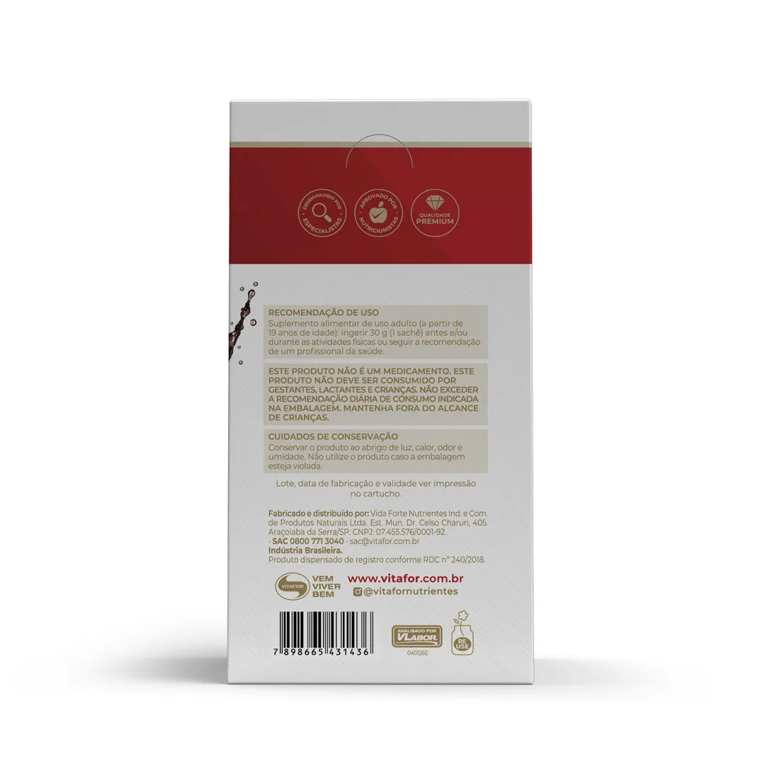 Pré Treino - Endurance Caffeine gel - 12 sachês 30g - Vitafor - HOTBODY