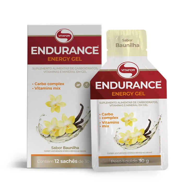 Pré Treino - Endurance Energy gel - 12 sachês 30g - Vitafor - HOTBODY