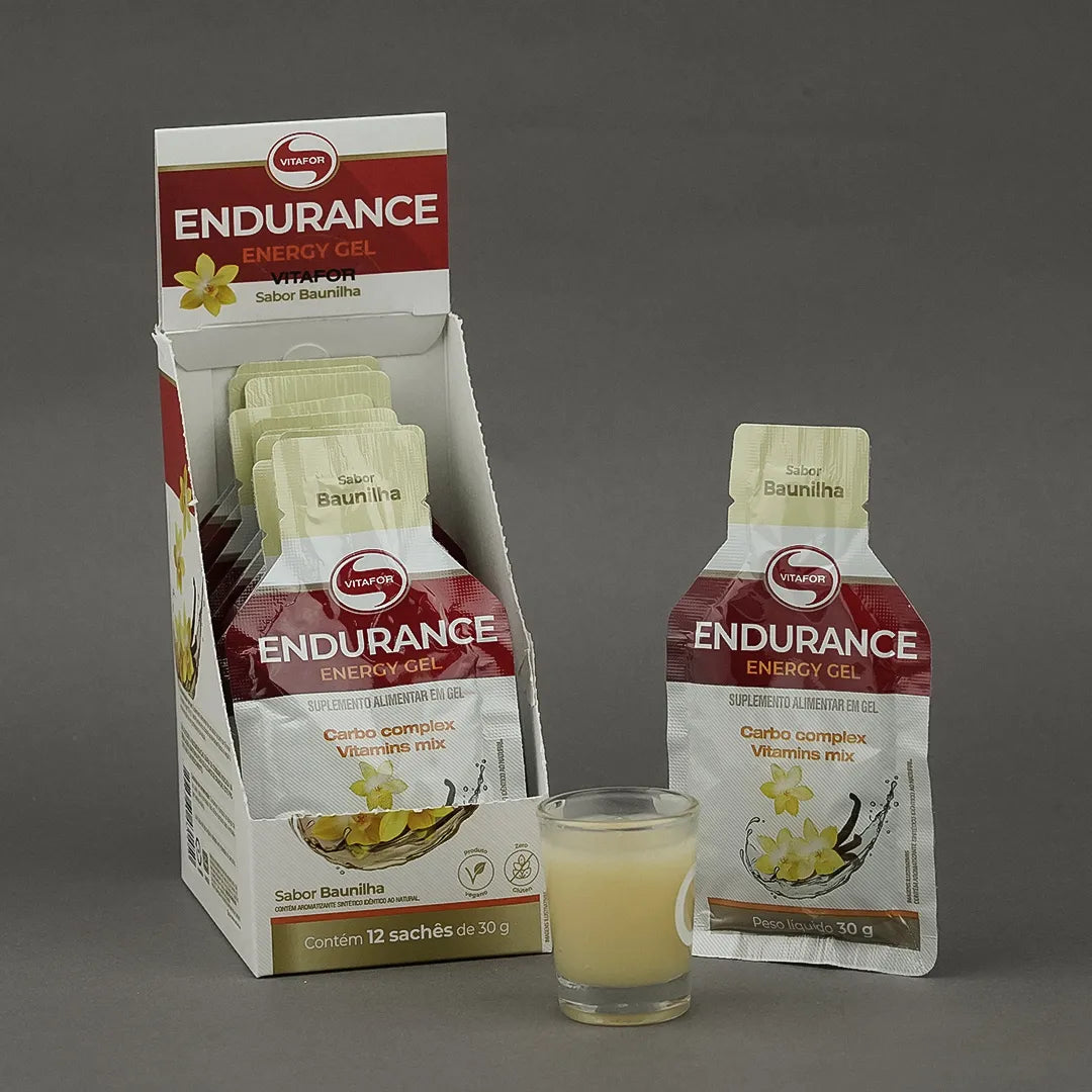 Pré Treino - Endurance Energy gel - 12 sachês 30g - Vitafor - HOTBODY