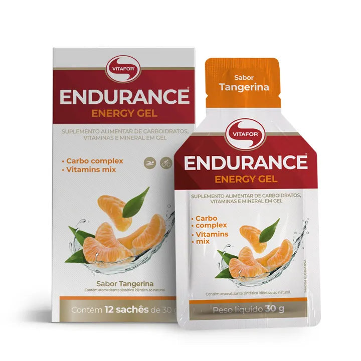 Pré Treino - Endurance Energy gel - 12 sachês 30g - Vitafor - HOTBODY
