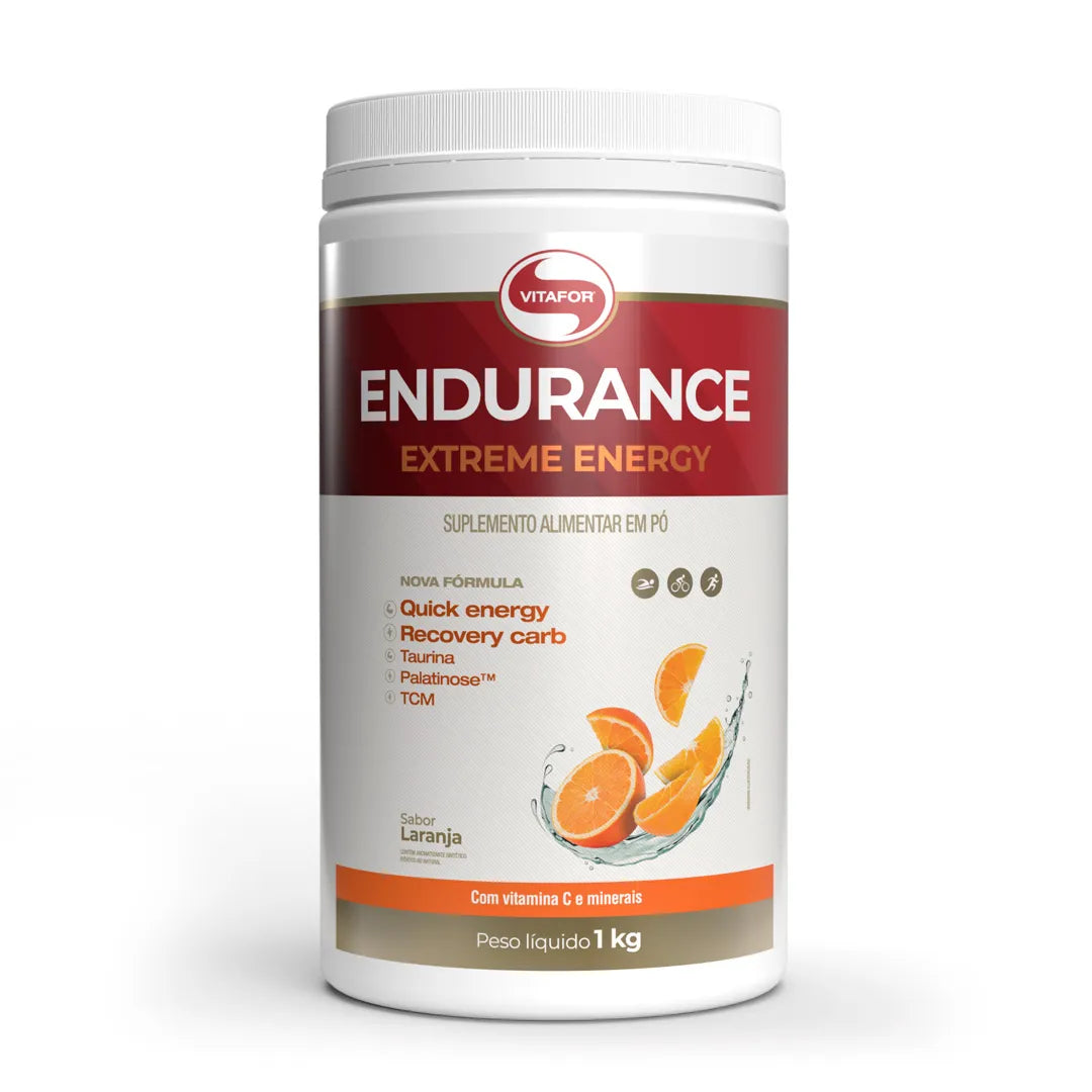 Pré Treino - Endurance Extreme Energy - 1000g laranja - Vitafor - HOTBODY