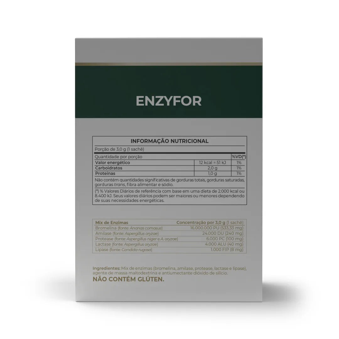 Enzima Digestiva - Enzyfor - sachês 3g - Vitafor - HOTBODY