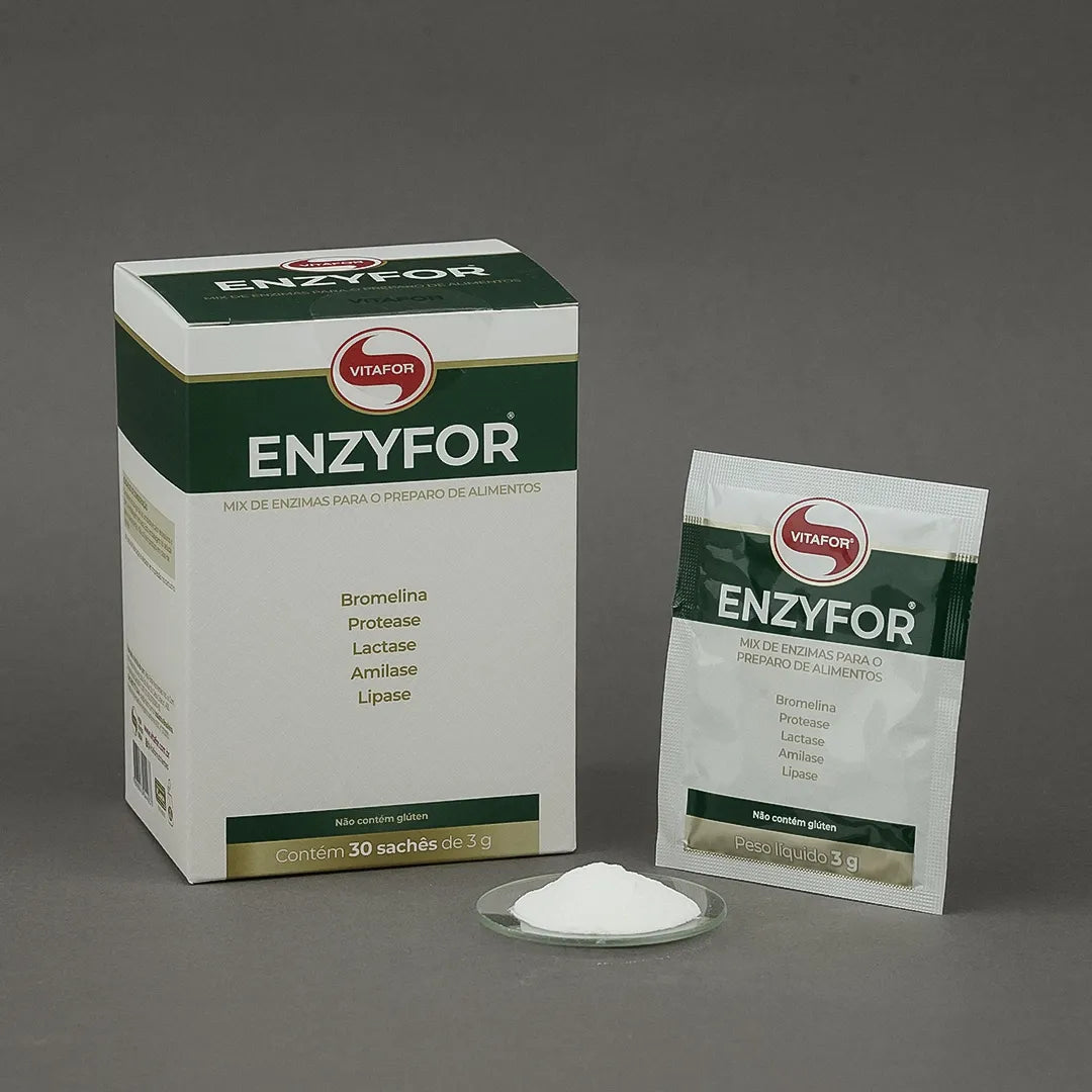 Enzima Digestiva - Enzyfor - sachês 3g - Vitafor - HOTBODY