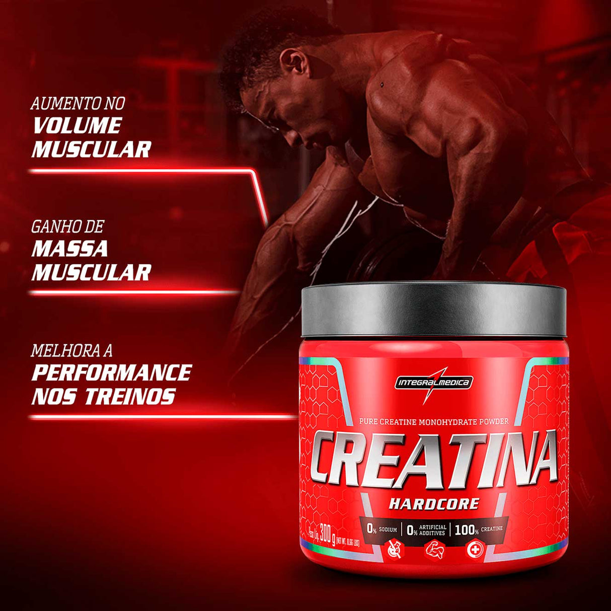 Creatina - Hardcore 100% Pura - Integralmédica