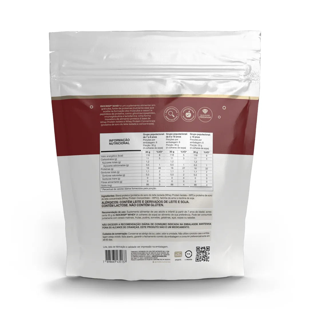 Proteína - Isocrisp Whey - Pouch 240g - Vitafor - HOTBODY