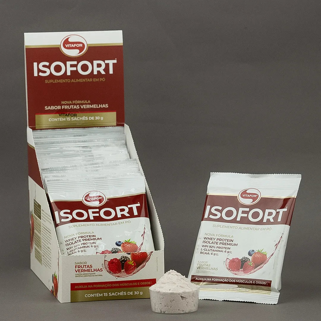 Proteína - Whey Protein - Isofort - 15 sachês 30g - HOTBODY