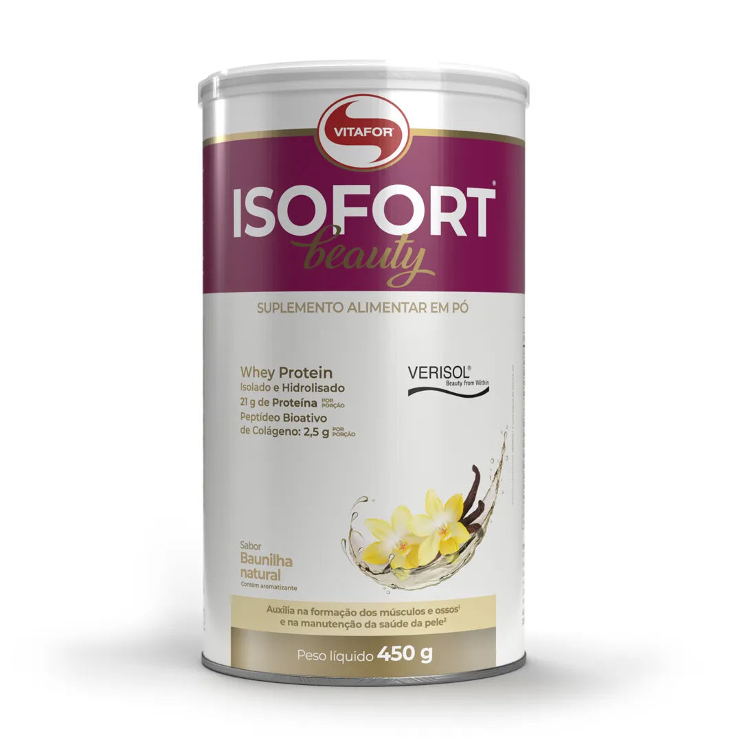 Whey Protein - Proteína - Isofort Beauty - 450g - Vitafor - HOTBODY