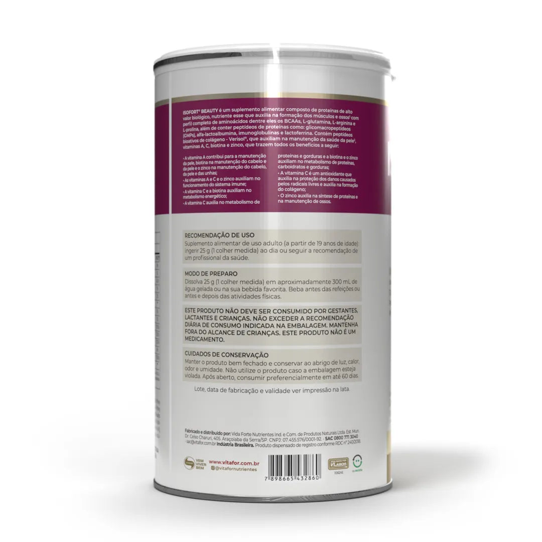 Whey Protein - Proteína - Isofort Beauty - 450g - Vitafor - HOTBODY