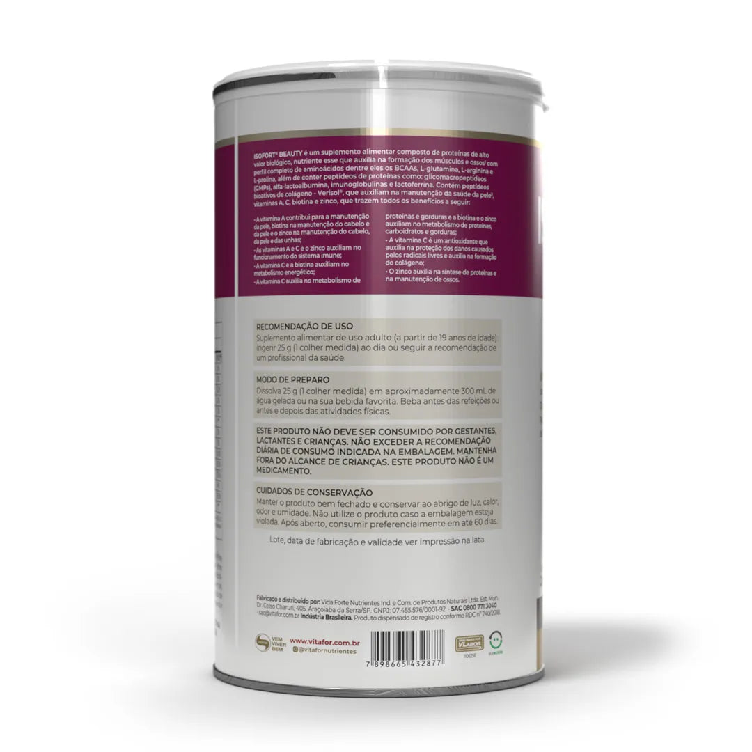 Whey Protein - Proteína - Isofort Beauty - 450g - Vitafor - HOTBODY