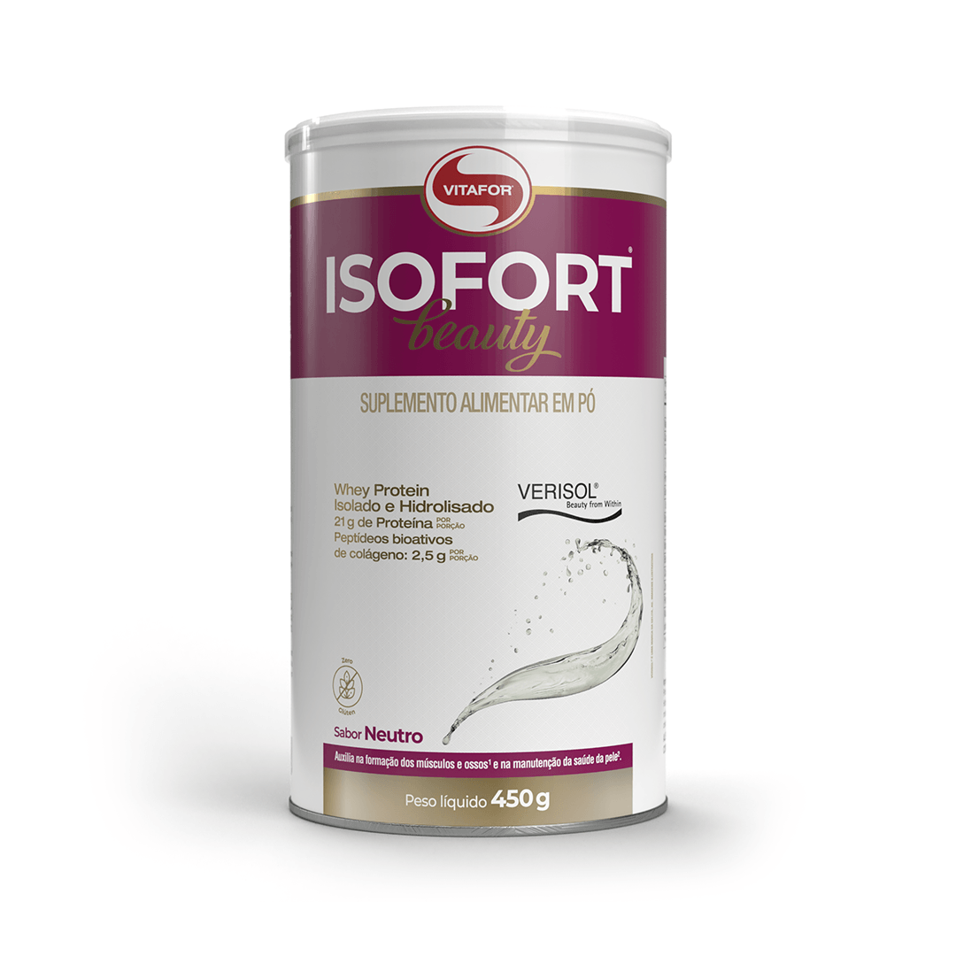 Whey Protein - Proteína - Isofort Beauty - 450g - Vitafor - HOTBODY