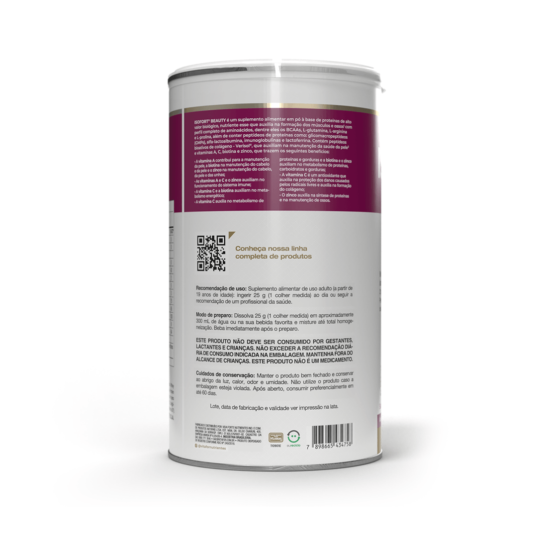 Whey Protein - Proteína - Isofort Beauty - 450g - Vitafor - HOTBODY