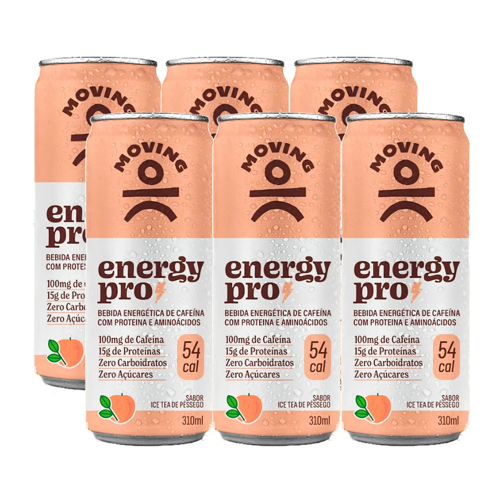 Kit 6 Bebidas Energéticas Proteica - Moving Energy Pro 310ml - MOVING