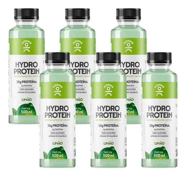 Kit 6 Bebidas Proteicas - Moving Hydro Protein 500ml - MOVING