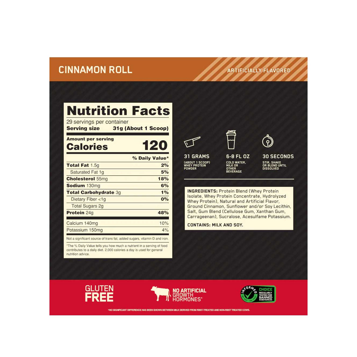 Whey Protein - 100% Whey Gold Standard - Optimum Nutrition - HOTBODY