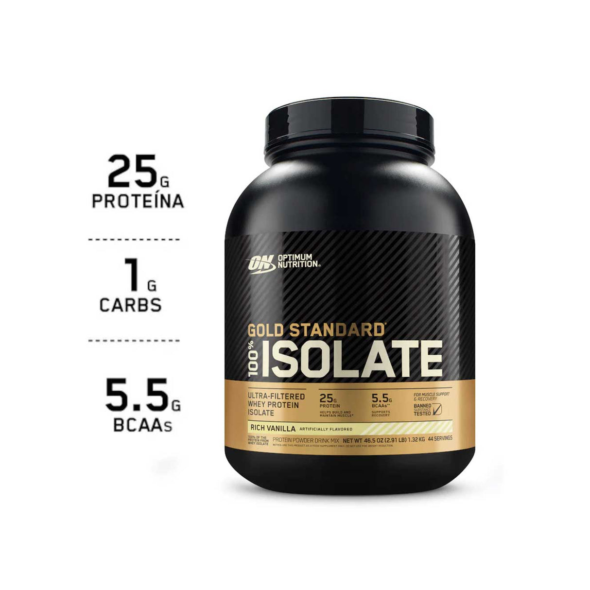 Whey Protein - 100% Whey Gold Standard Isolate - Optimum Nutrition - HOTBODY