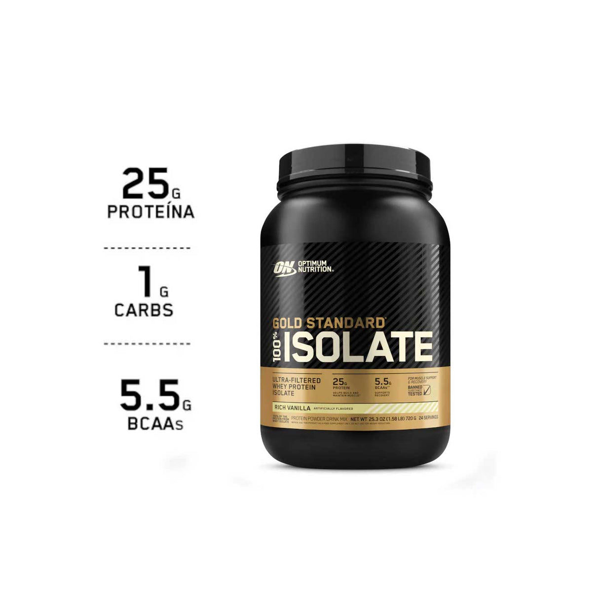 Whey Protein - 100% Whey Gold Standard Isolate - Optimum Nutrition - HOTBODY