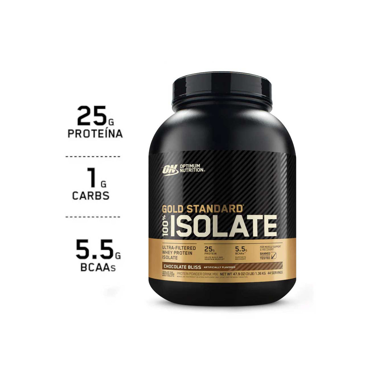 Whey Protein - 100% Whey Gold Standard Isolate - Optimum Nutrition - HOTBODY