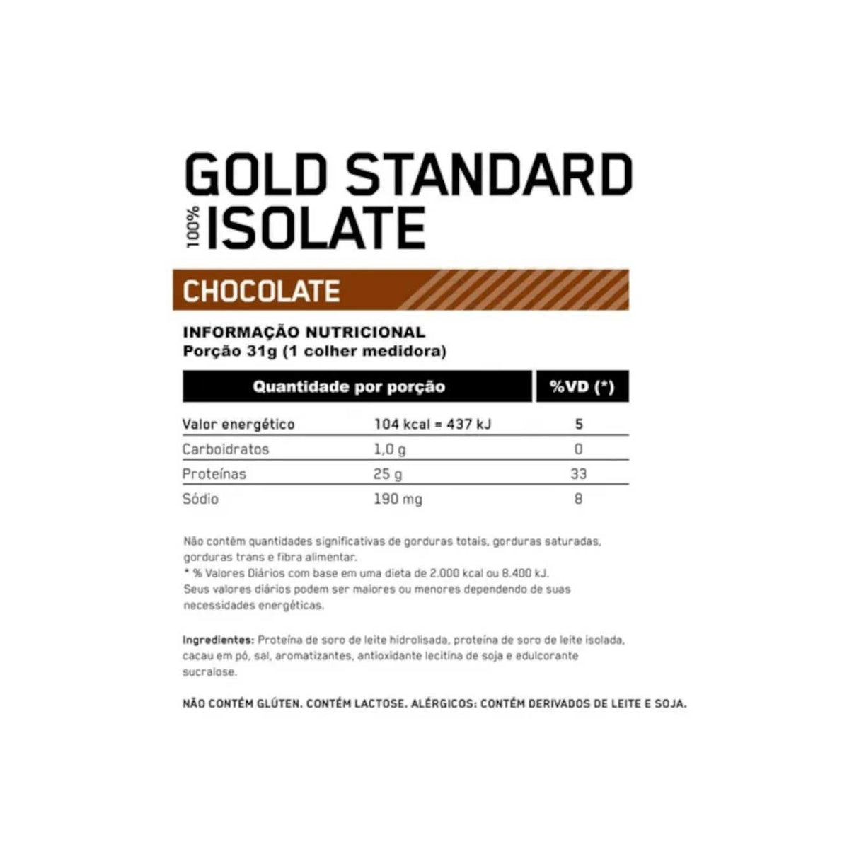 Whey Protein - 100% Whey Gold Standard Isolate - Optimum Nutrition - HOTBODY