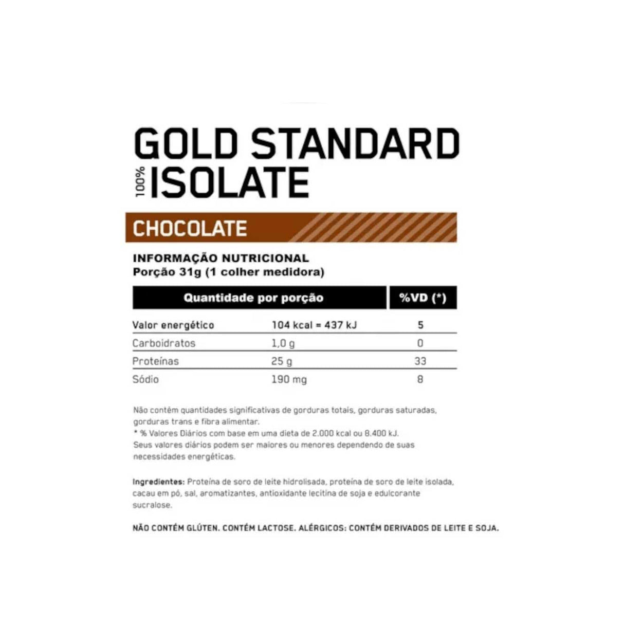 Whey Protein - 100% Whey Gold Standard Isolate - Optimum Nutrition - HOTBODY
