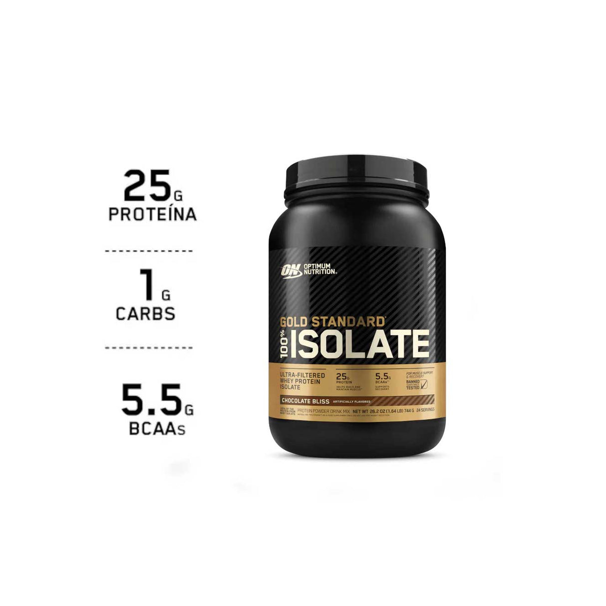 Whey Protein - 100% Whey Gold Standard Isolate - Optimum Nutrition - HOTBODY