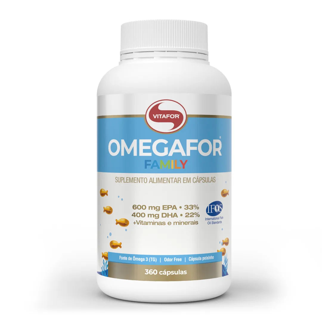 Ômega 3 - Omegafor Family - Cápsulas - Vitafor - HOTBODY