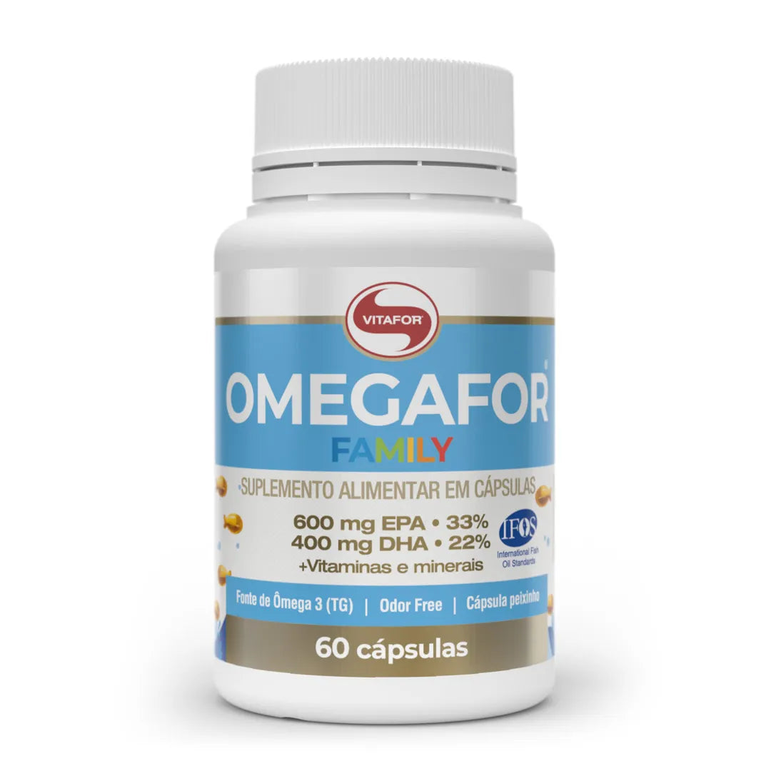 Ômega 3 - Omegafor Family - Cápsulas - Vitafor - HOTBODY