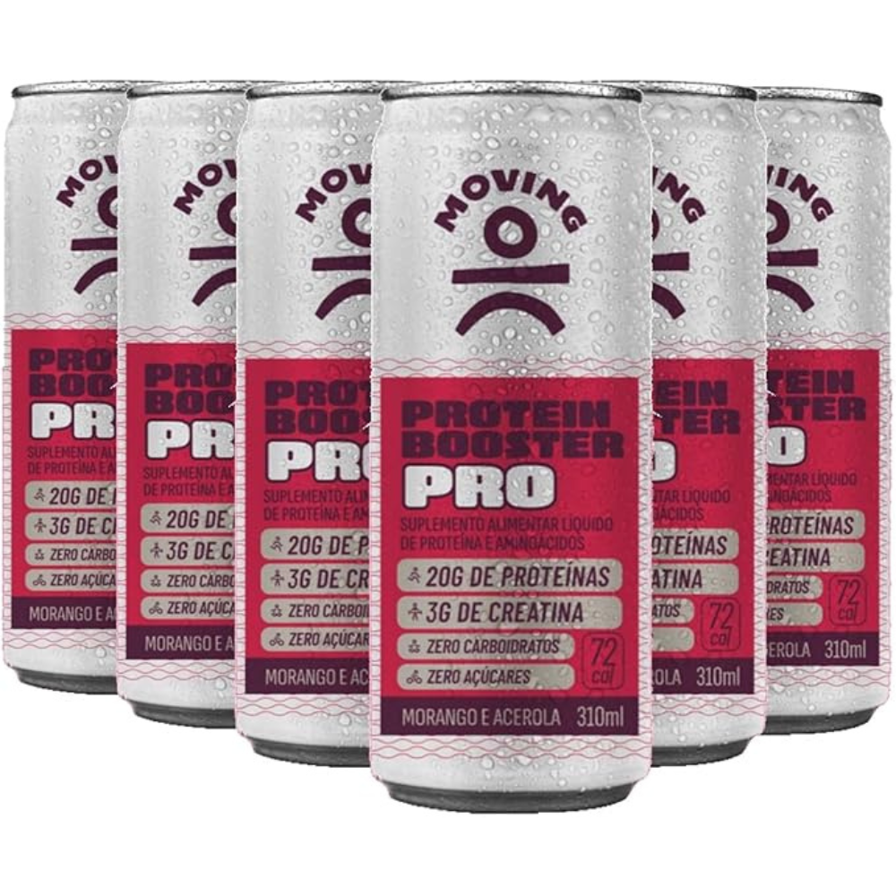 Kit 6 Bebidas Proteicas - Moving Protein Booster PRO 310ml - MOVING