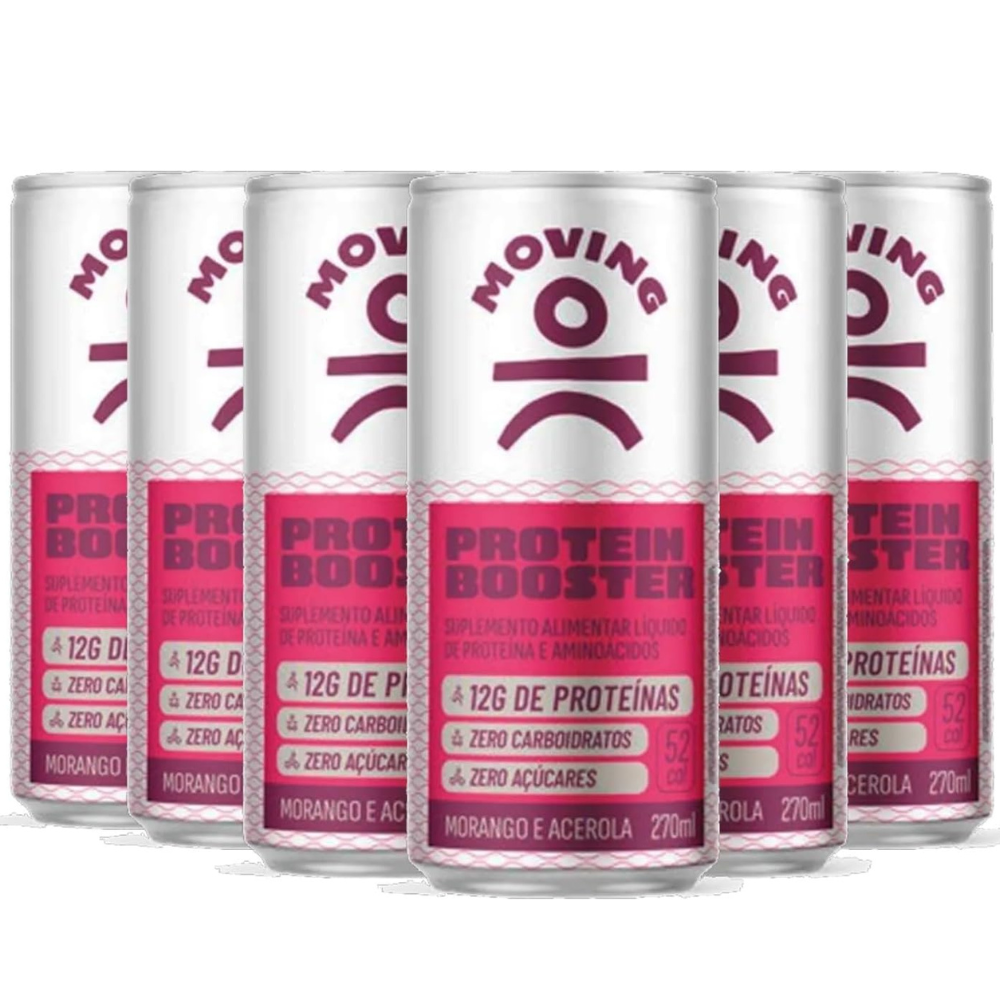 Kit 6 Bebidas Proteicas - Moving Protein Booster 270ml - MOVING