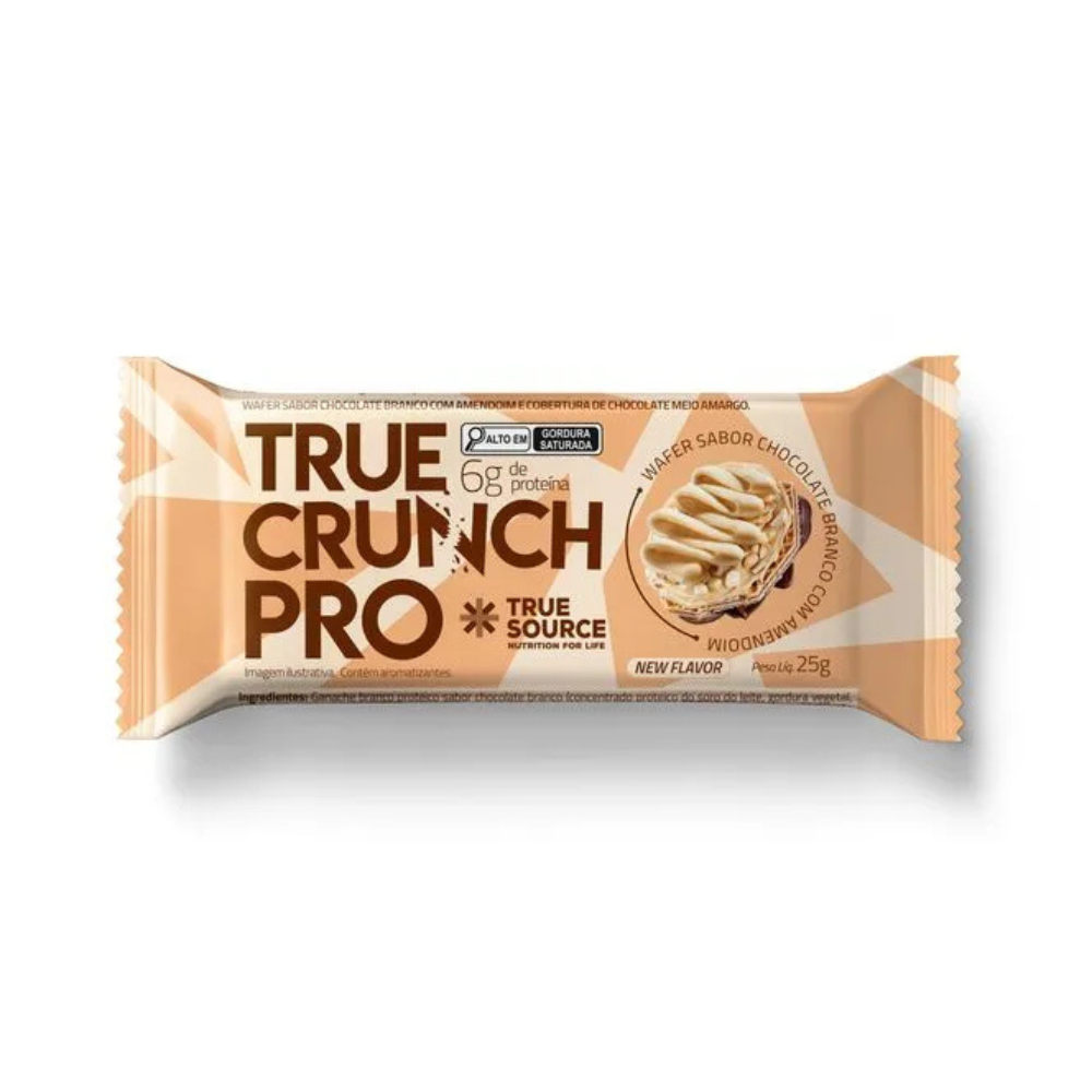 True Wafer Crunch Pro 25 g - Caixa com 12 unidades - True Source