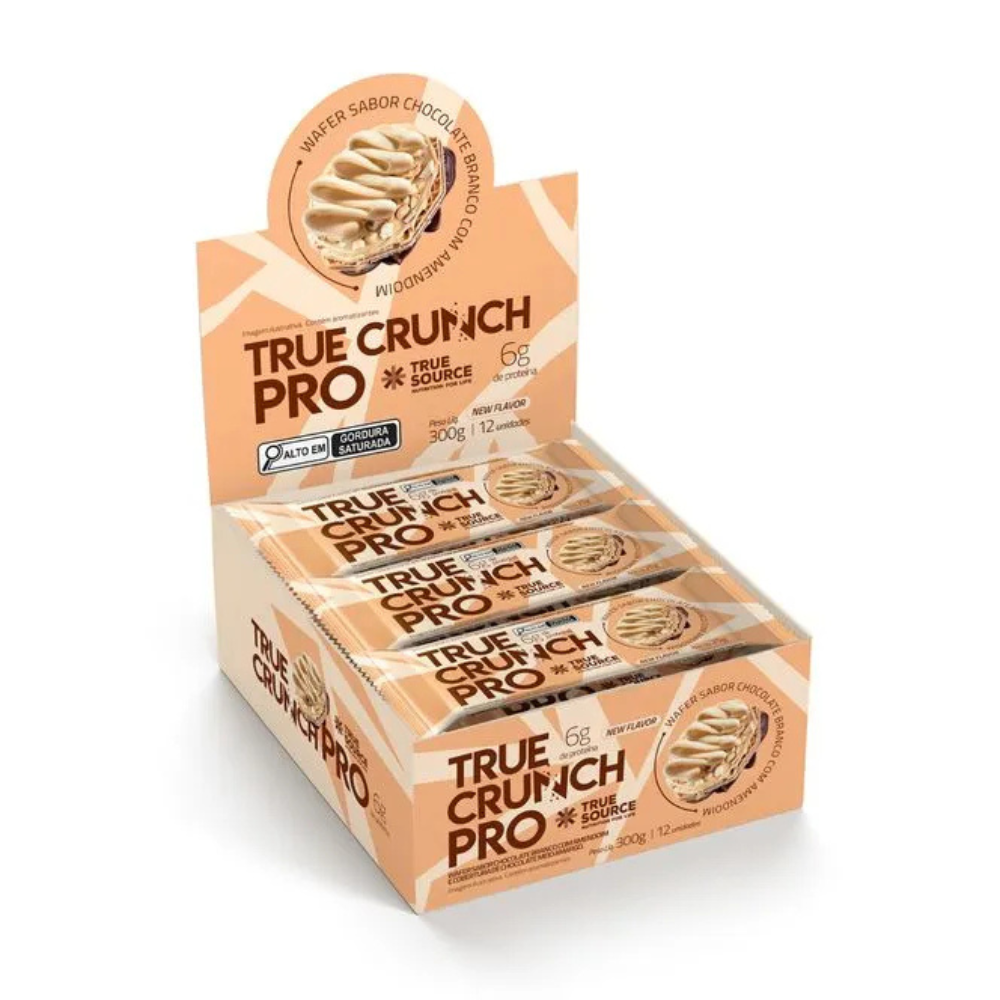 True Wafer Crunch Pro 25 g - Caixa com 12 unidades - True Source