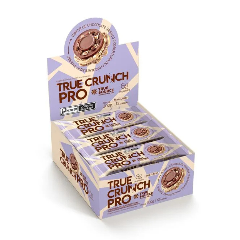 True Wafer Crunch Pro 25 g - Caixa com 12 unidades - True Source