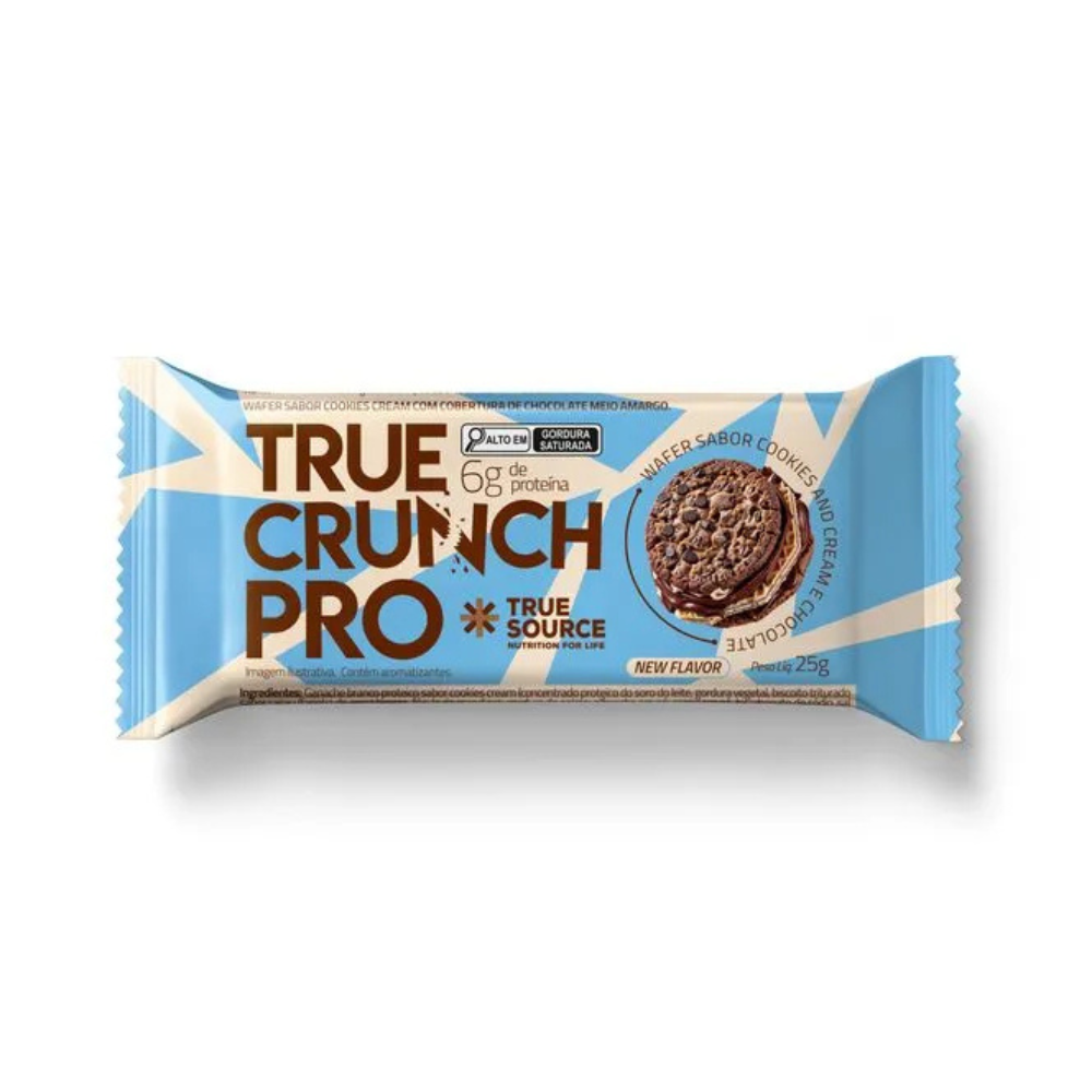 True Wafer Crunch Pro 25 g - Caixa com 12 unidades - True Source