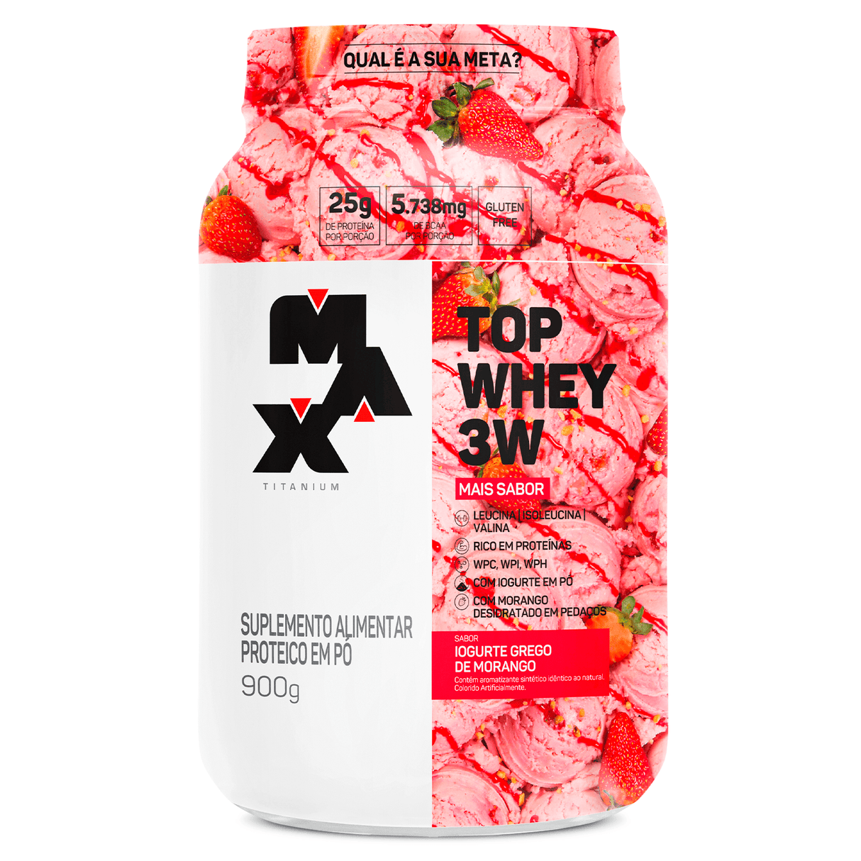 Whey Protein - Top Whey 3W Mais Sabor - Max Titanium - HOTBODY