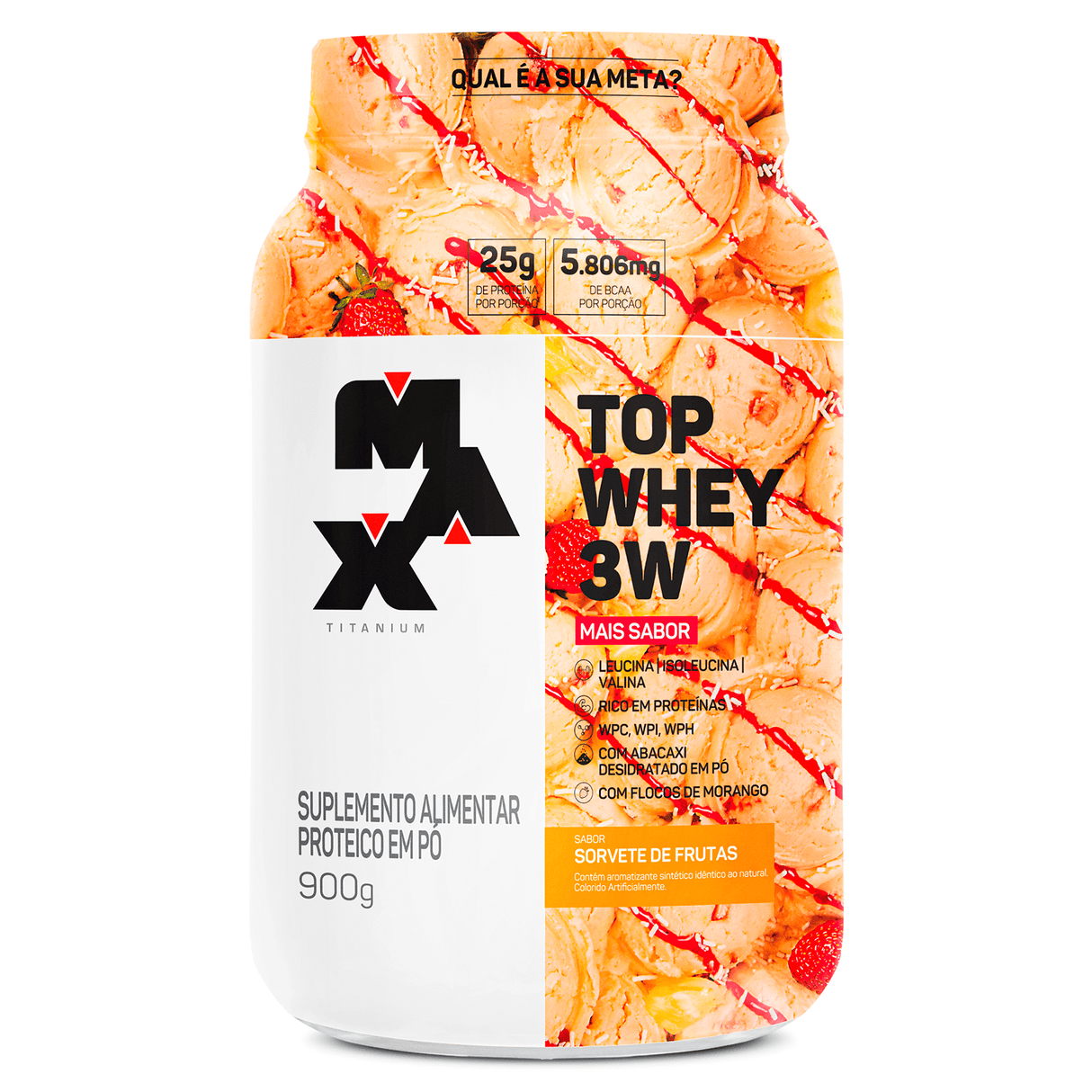 Whey Protein - Top Whey 3W Mais Sabor - Max Titanium - HOTBODY
