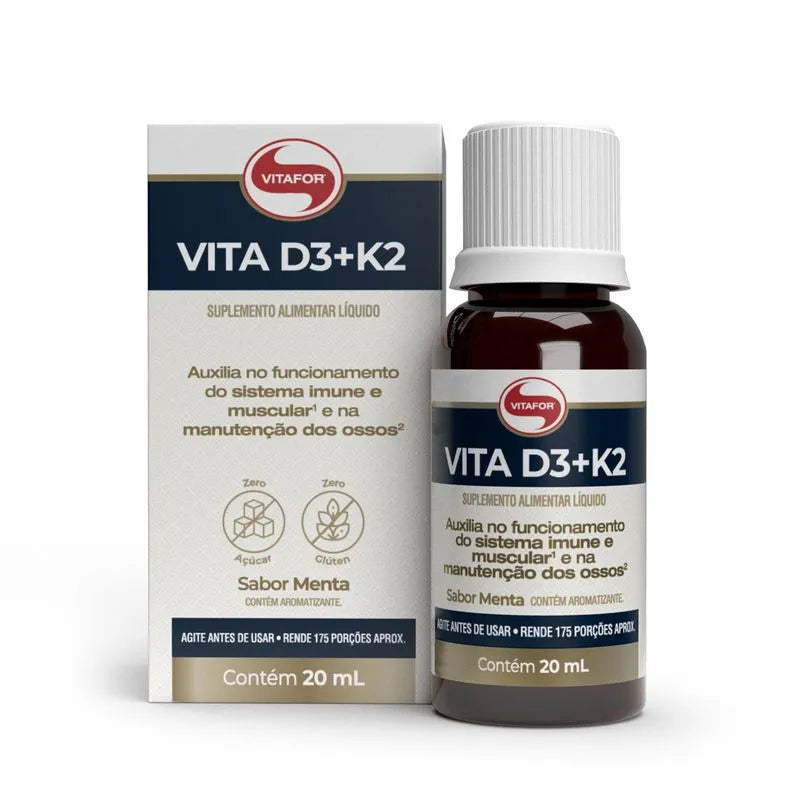 Vita D3 + k2 - 20ml menta - VITAFOR