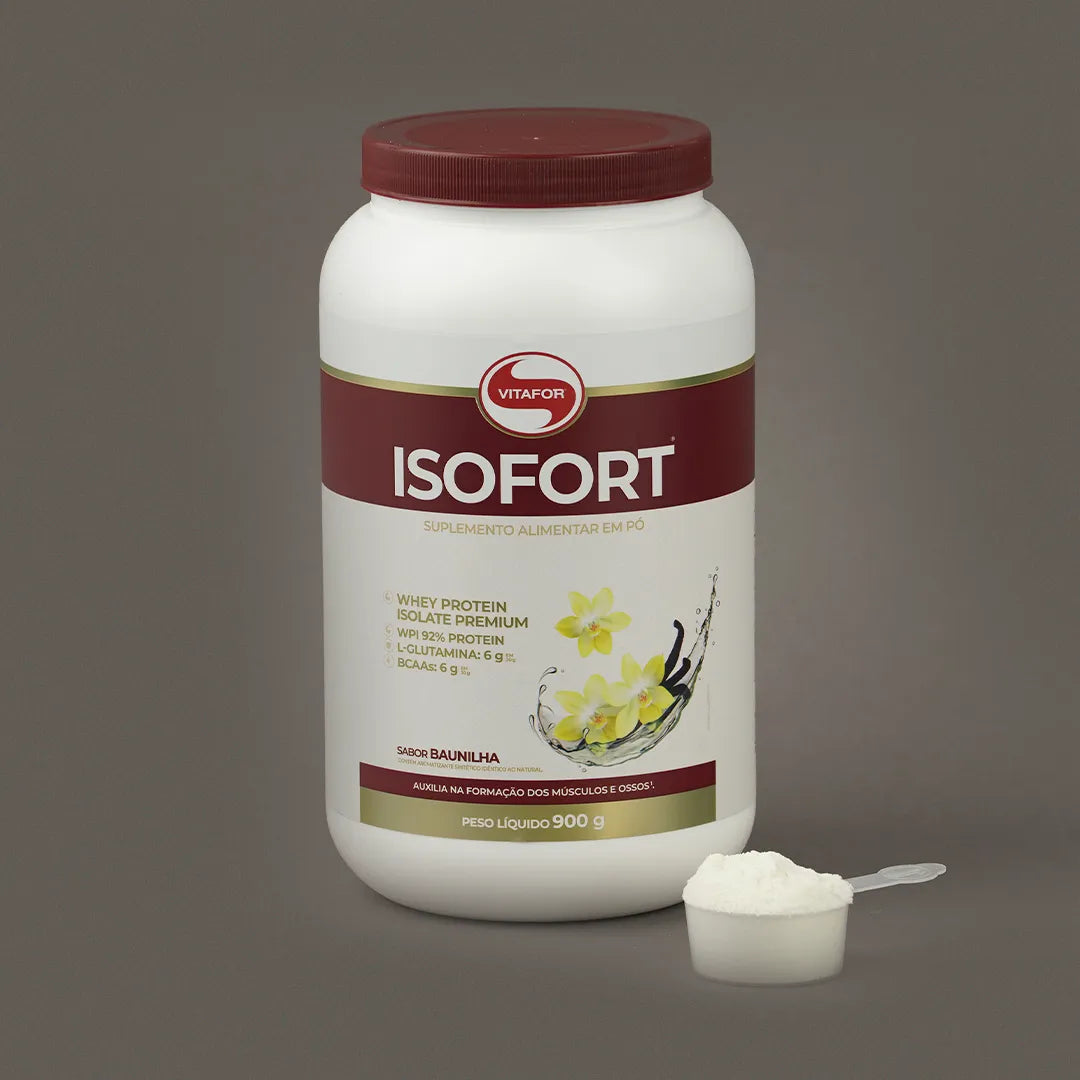Proteína - Whey Protein Isolado - Isofort - 900g - Vitafor - HOTBODY