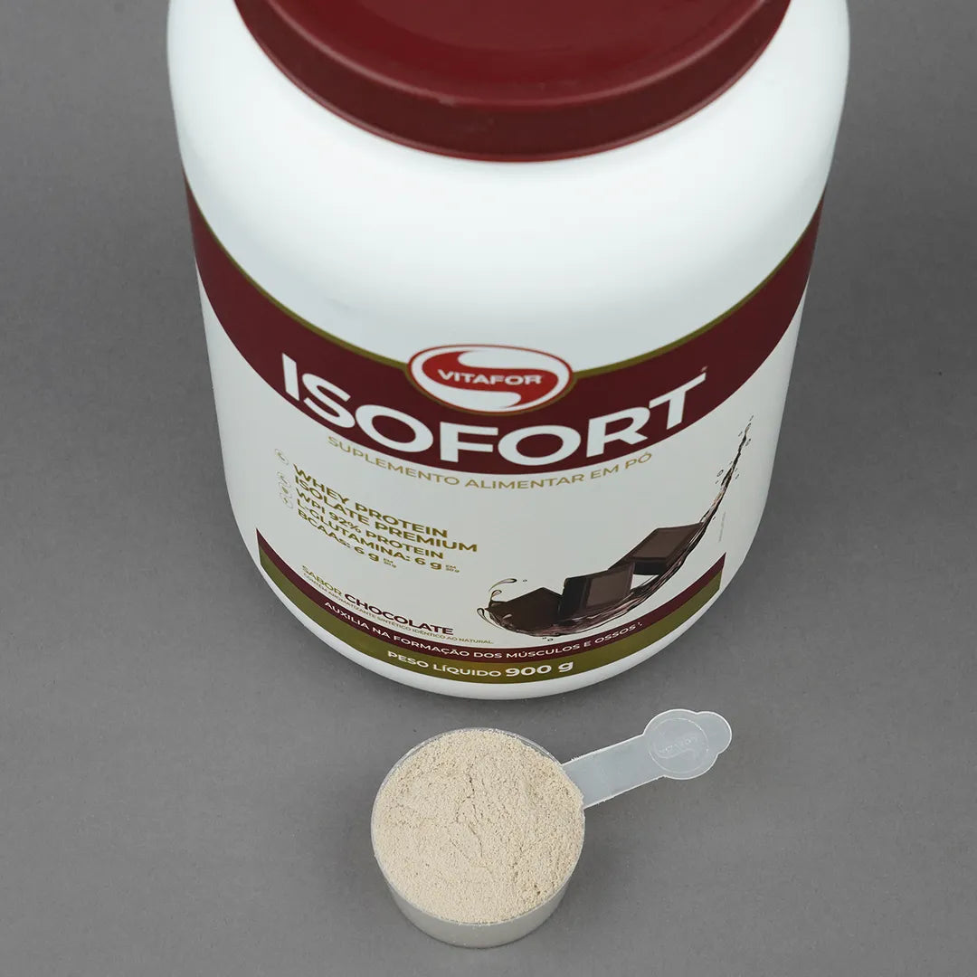 Proteína - Whey Protein Isolado - Isofort - 900g - Vitafor - HOTBODY