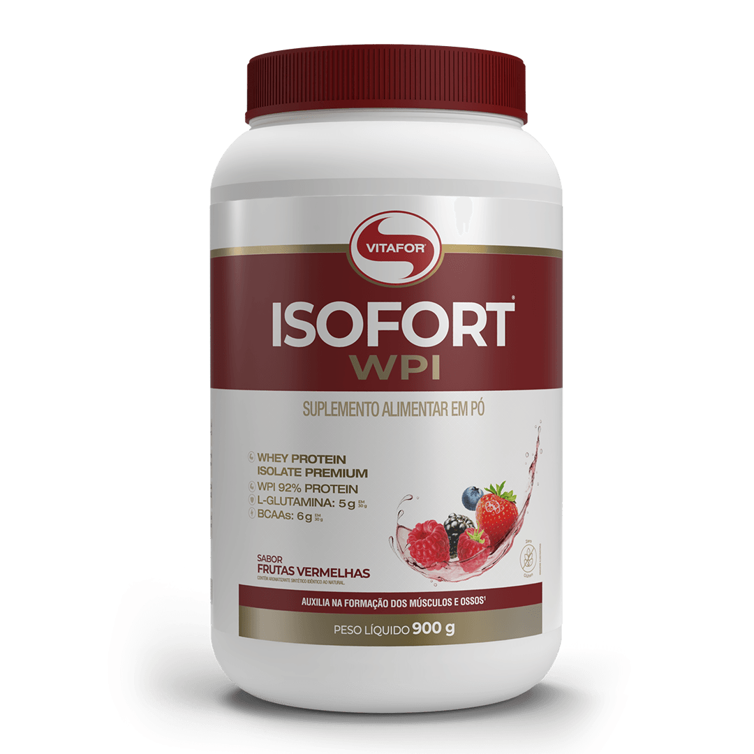 Proteína - Whey Protein Isolado - Isofort - 900g - Vitafor - HOTBODY
