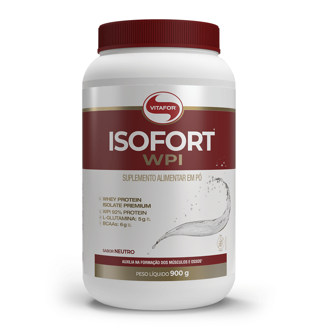 Proteína - Whey Protein Isolado - Isofort - 900g - Vitafor - HOTBODY