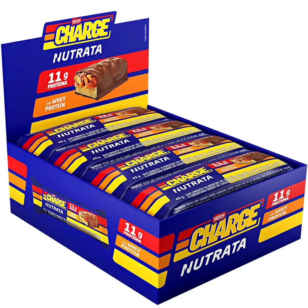 Barra de Proteína - Charge Bar Display c/ 12 - Nutrata - HOTBODY