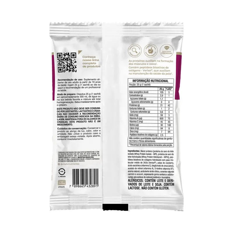 Isofort Beauty - sachê unitário 25g cranberry - Vitafor