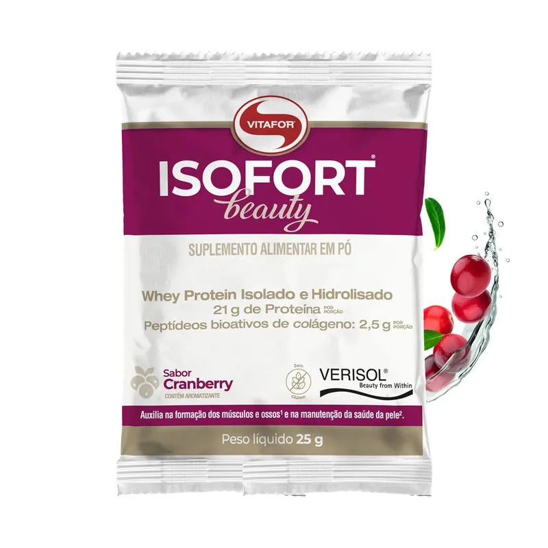 Isofort Beauty - sachê unitário 25g cranberry - Vitafor