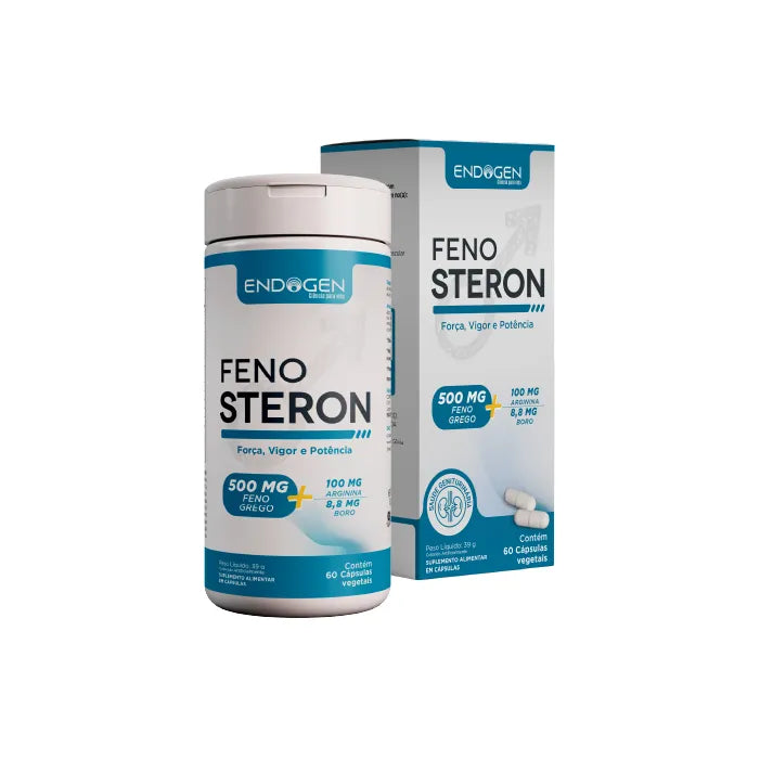 Fenosteron Endogen – Testosterona Natural, Performance Masculina e Massa Muscular com Feno-Grego e Zinco 💪🧔🔥