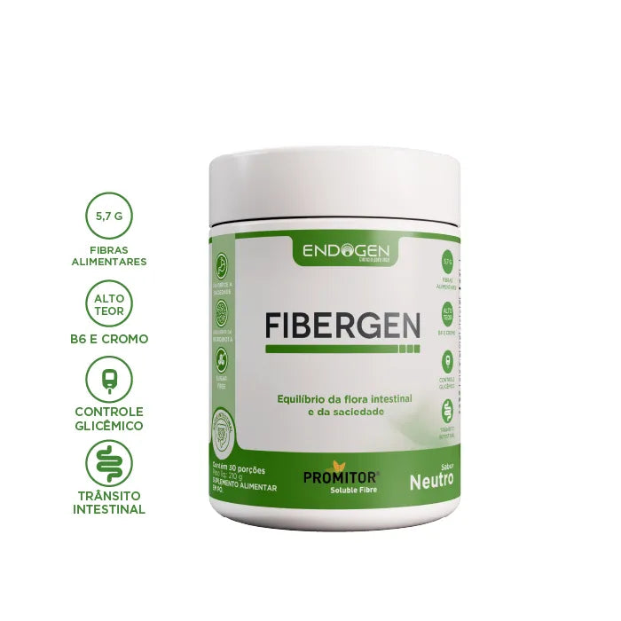 Firbergen Endogen – Fibras Solúveis, Cromo e Prebióticos para Saciedade, Digestão e Metabolismo Saudável 🌾🔥💊