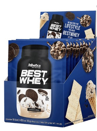 BEST WHEY – DISPLAY 15 SACHÊS DE 35G – ATHLETICA