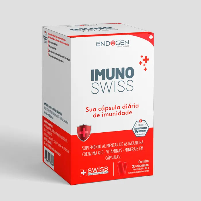Imuno Swiss Endogen – Fortalecimento da Imunidade com Vitaminas, Zinco, Selênio e Extratos Naturais 🛡️💊🌿