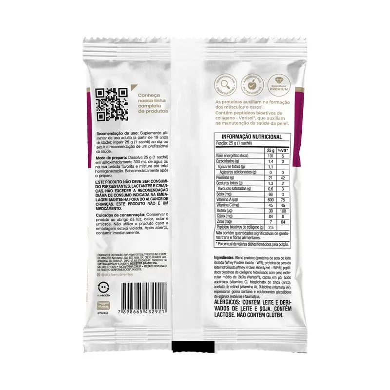 Isofort Beauty - sachê unitário 25g cacau - Vitafor