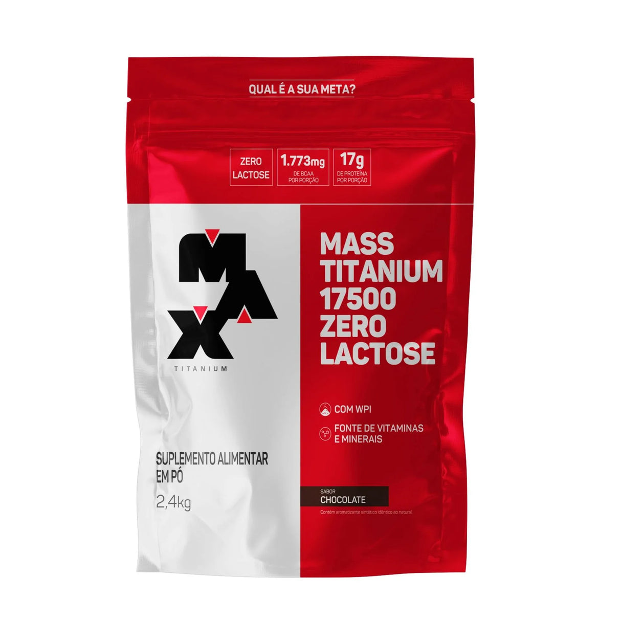 Hiper Calórico - Mass Titanium 17500 Zero Lactose - Refil - Max Titanium