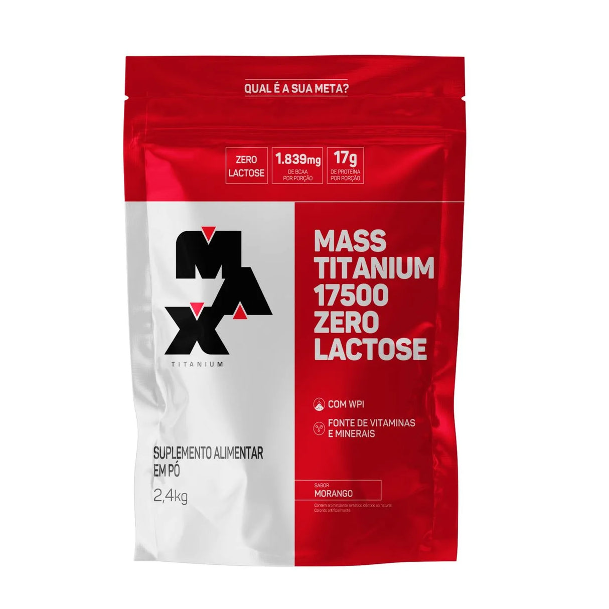 Hiper Calórico - Mass Titanium 17500 Zero Lactose - Refil - Max Titanium