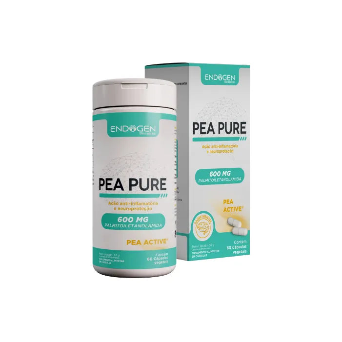 PEA Pure 600 Endogen – Palmitoiletanolamida Pura para Alívio da Dor, Inflamação e Neuroproteção 💊🧠🔥